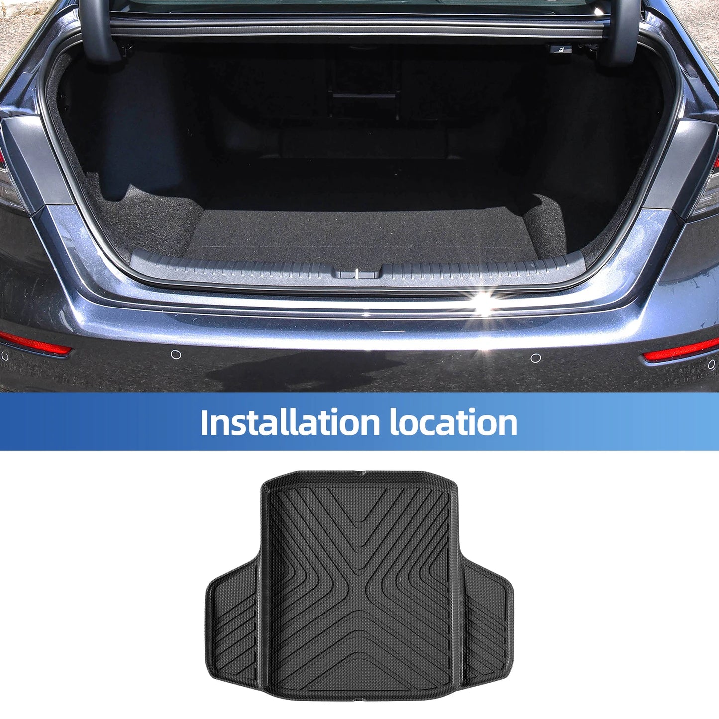 TPE 3D Car Floor Mats Cargo Liner Trunk Pad For Honda Accord 2023 2024 Floor Mats All-Weather Auto Accessories