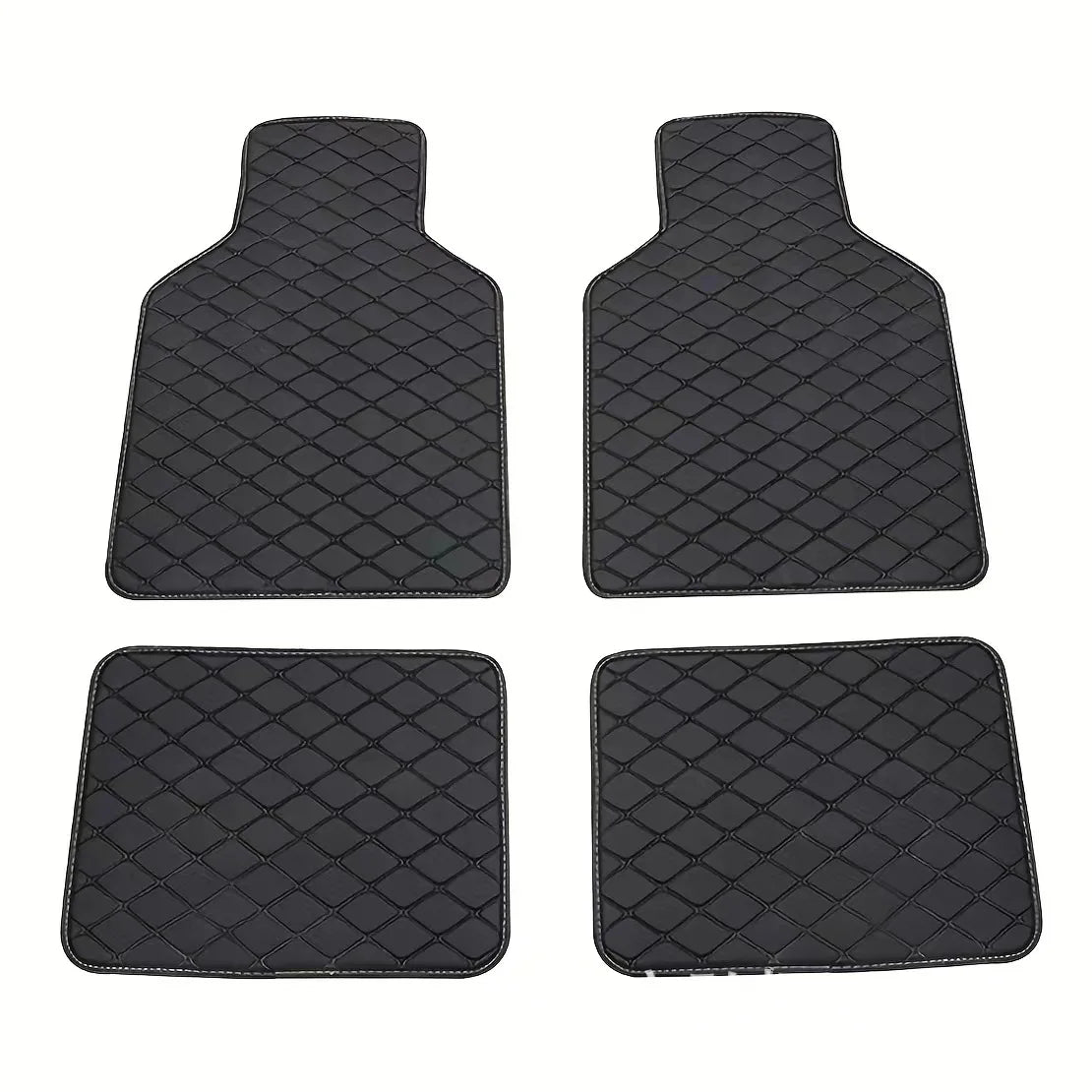 Car Floor Mats 4 Pcs Universal PU Leather Floor Mats Liners For Cars Truck SUV Front Rear Mats Foot Pad Car Accessories