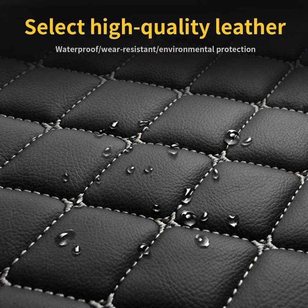Custom Car Mats For Dacia Duster 2021~2023 Leather All Weather Waterproof Non-Slip Diamond Full Covered Personalized Black Red