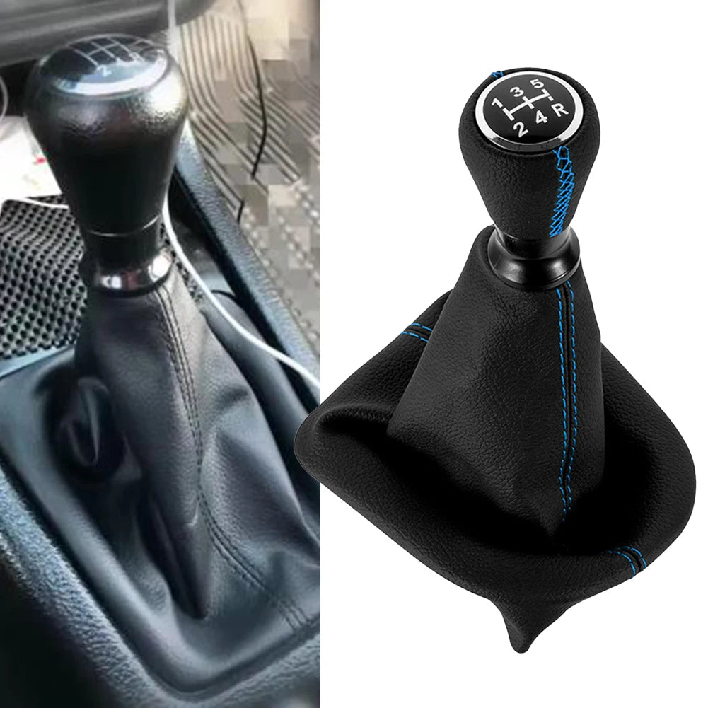 5-speed Gear Shift Knob For 207 307 406 For C3 FOR C4 C5 Manual Lever Gaiter Leather Shift Knob Gear Lever Boot Cover