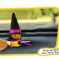 Car Decoration Rubber Duck Halloween with Magic Hat Cloak Broom Sunglasses Necklace for Car Ornaments Home Table Decor