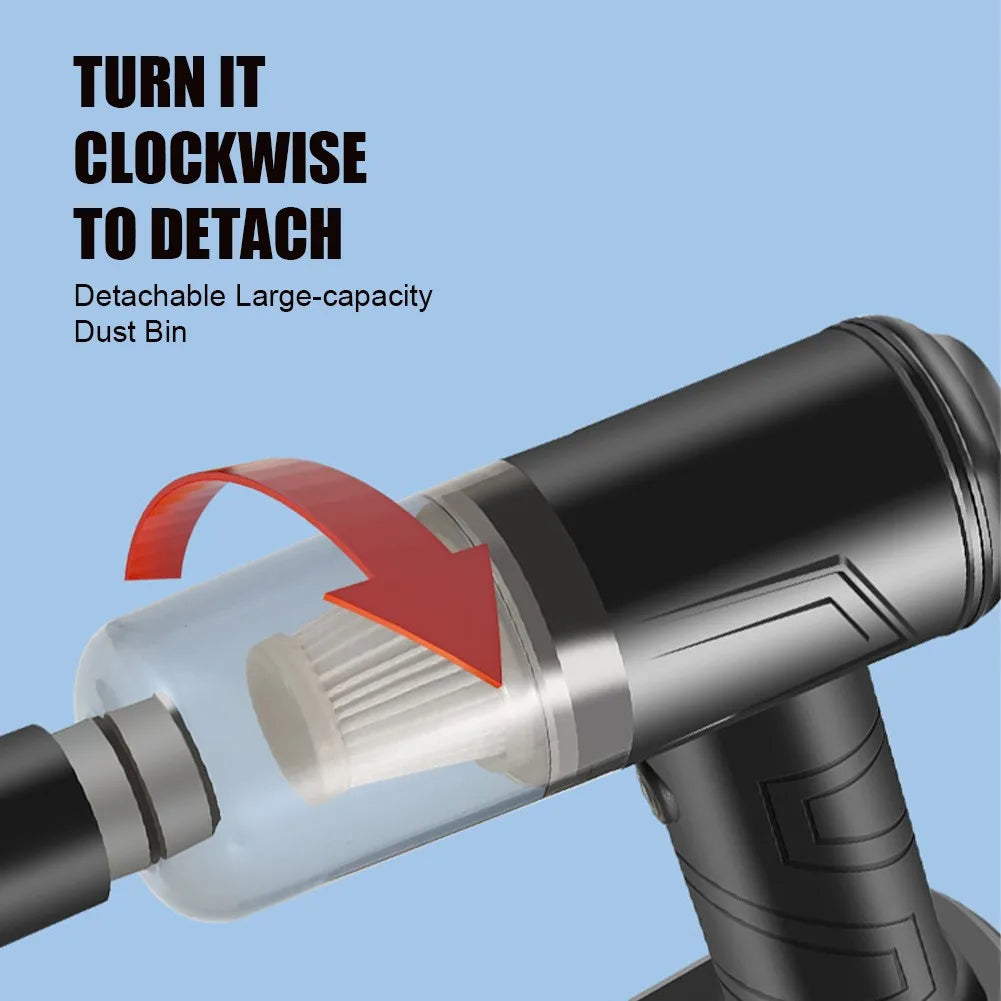 300W12000PA Strong Suction Handheld Portable Vacuum Rechargeable Mini Vacuum Cleaner Wireless Car Vacuum Cleaner Accessories