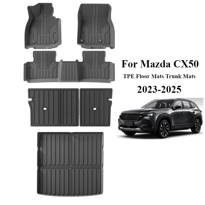 For Mazda CX-50 CX50  Floor Mats Trunk Mats All Weather Front Rear Cargo Liner Mat  Waterproof Anti-Slip Foot Pads Accessories