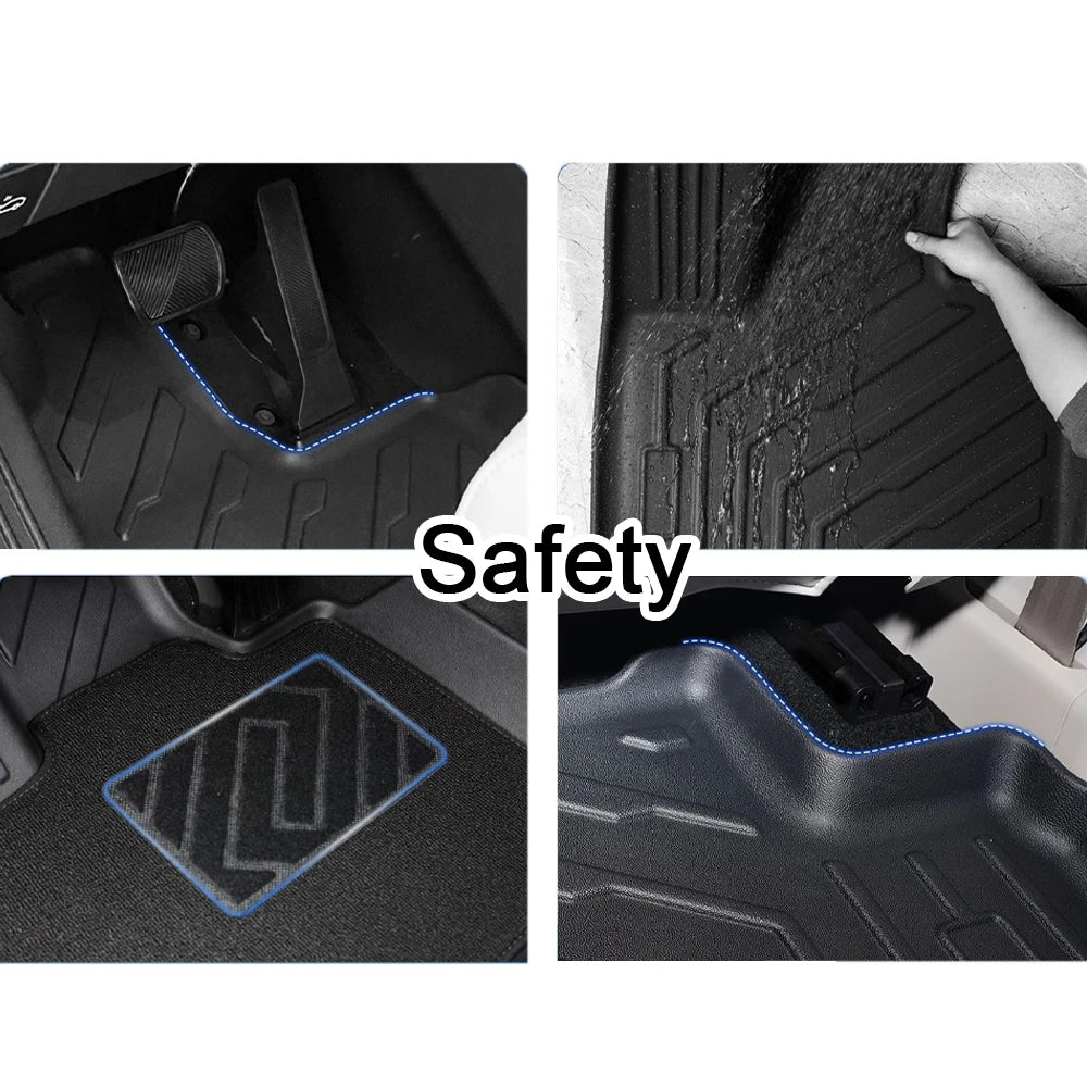 For VW ID.4 ID4 CROZZ 2021 2022 2023 2024 2025 TPE Floor Mats Rear Trunk Mats Layer Foot Pads Salon Carpet Full Cover LHD