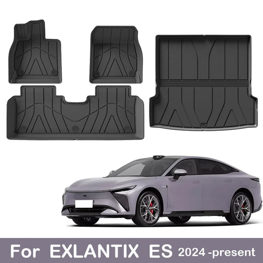 Car Floor Mats for EXLANTIX ES 2025 2024-present Trunk Mats Cargo Liner Protector Waterproof Non-slip Foot Pad Carpet Kits
