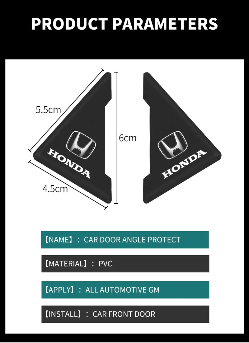 2Pcs New Car Door Corner Collision Anti-scratch Protector for Honda Civic Accord Fit City Vezel CRV Odyssey Jazz Prelude Insight