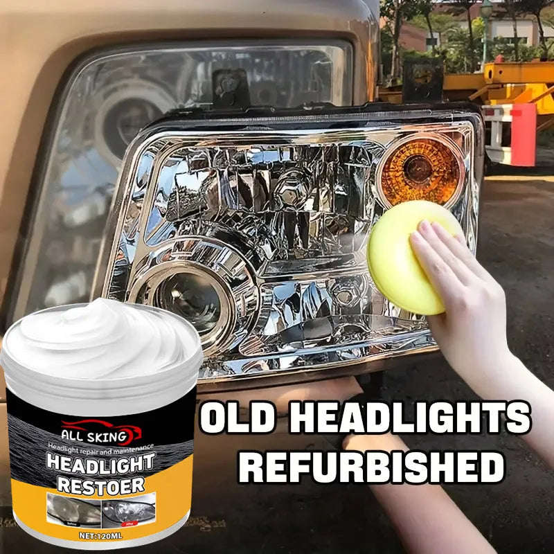 Car Headlight Restoration Polishing Kits Headlamp Scratch Remover Repair Cleaning Paste Remove Oxidation Headlight Polish Liquid
