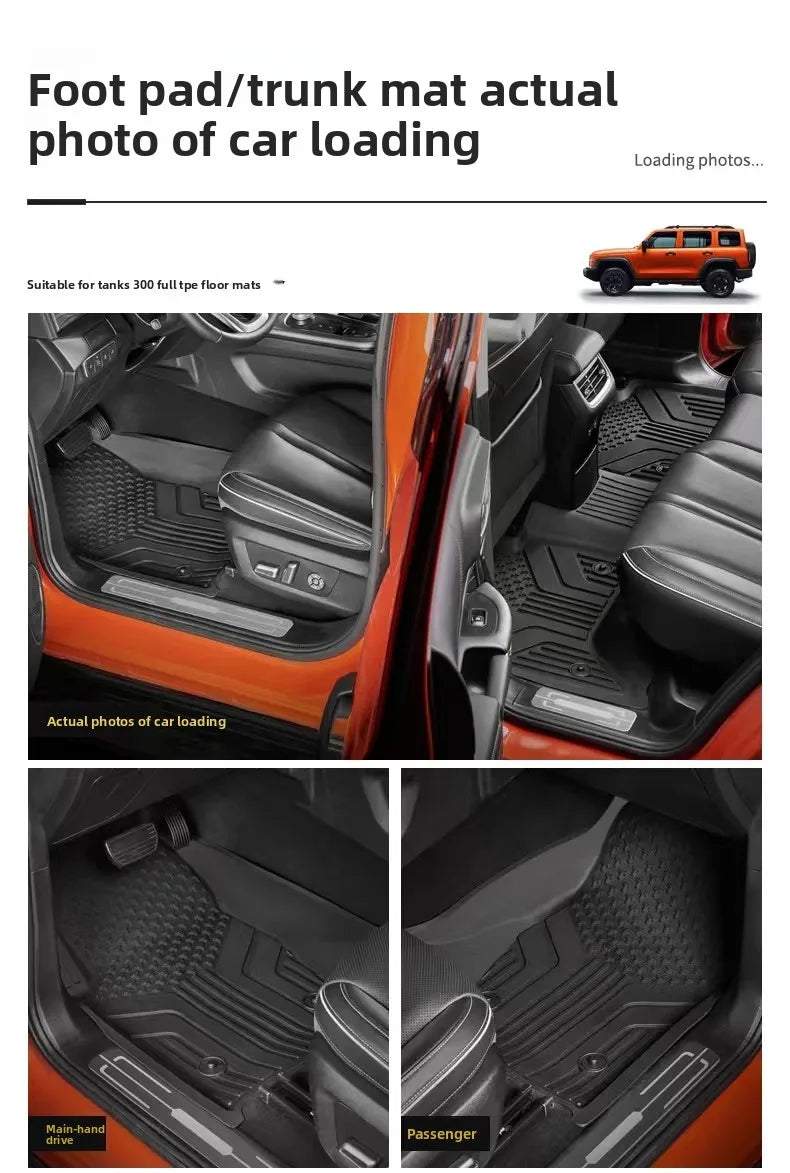 Full TPE Floor Mats For Tank 300 (2020-2024) - Not For Hybrids Waterproof Wear-Resistant Eco-Odorless Custom-Fit Easy-Clean