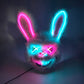 Halloween Carnival Party Costume Decoration Luminous LED Mask Halloween Mask LED Maske Light Up Party Masks for Glow Party