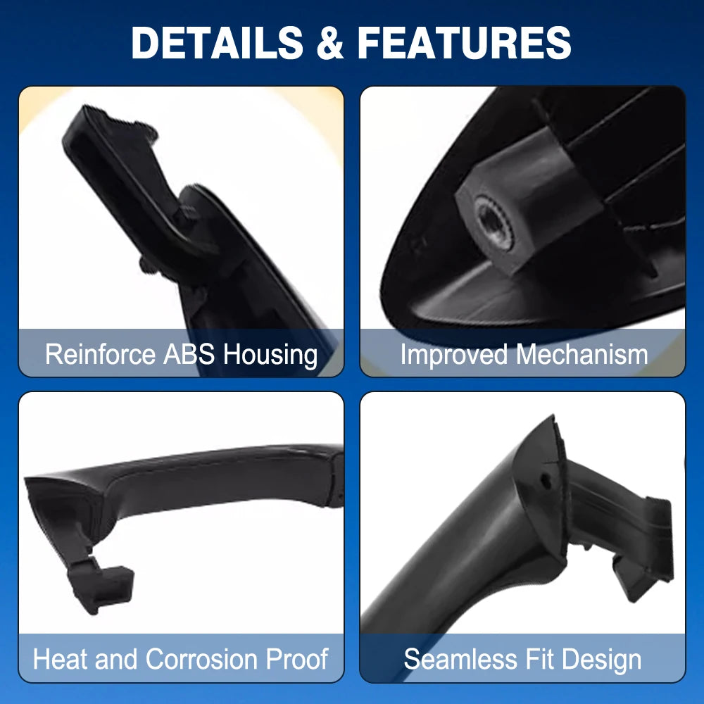 Black Exterior Door Handle for Hyundai Elantra 2011 2012 2013 2014 2015 2016 Front Rear Left Right