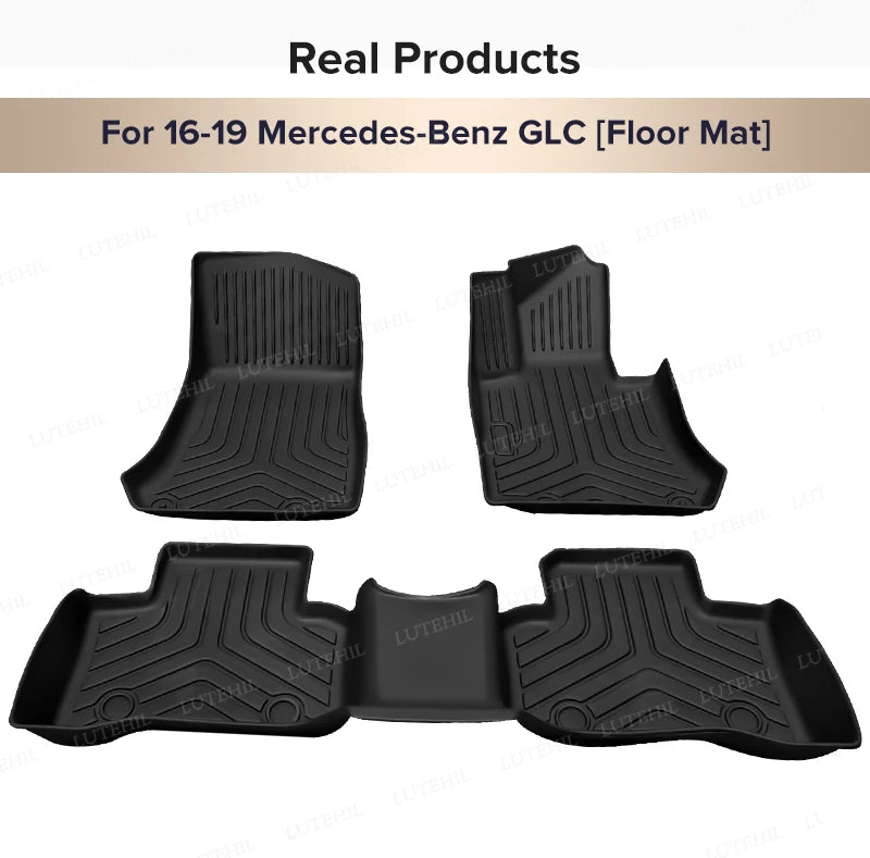 For Mercedes-Benz GLC X253 2016-2019 2018 2017 Custom TPE Car Floor Mat Carpet Cover Non-slip Interior Protector Accessories