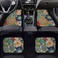Antique Oriental Turkish Persian Carpet Car Floor Mats 4-Piece for Front Rear Seats Durable Floor Carpet Heavy Duty Rubber Back