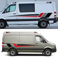 Car Body Side Stickers Graphics Stripes Decor Decal Universal for Van Motorhome RV Camper Cargo Panel Auto Tuning Accessories