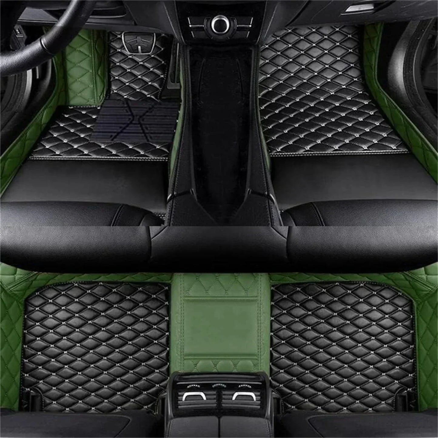 Leather Car Floor Mats For Seat Leon MK3 2012 2013 2014 2015 2016 2017 2018 2019 2020 All Weather Waterproof Car Floor Mats