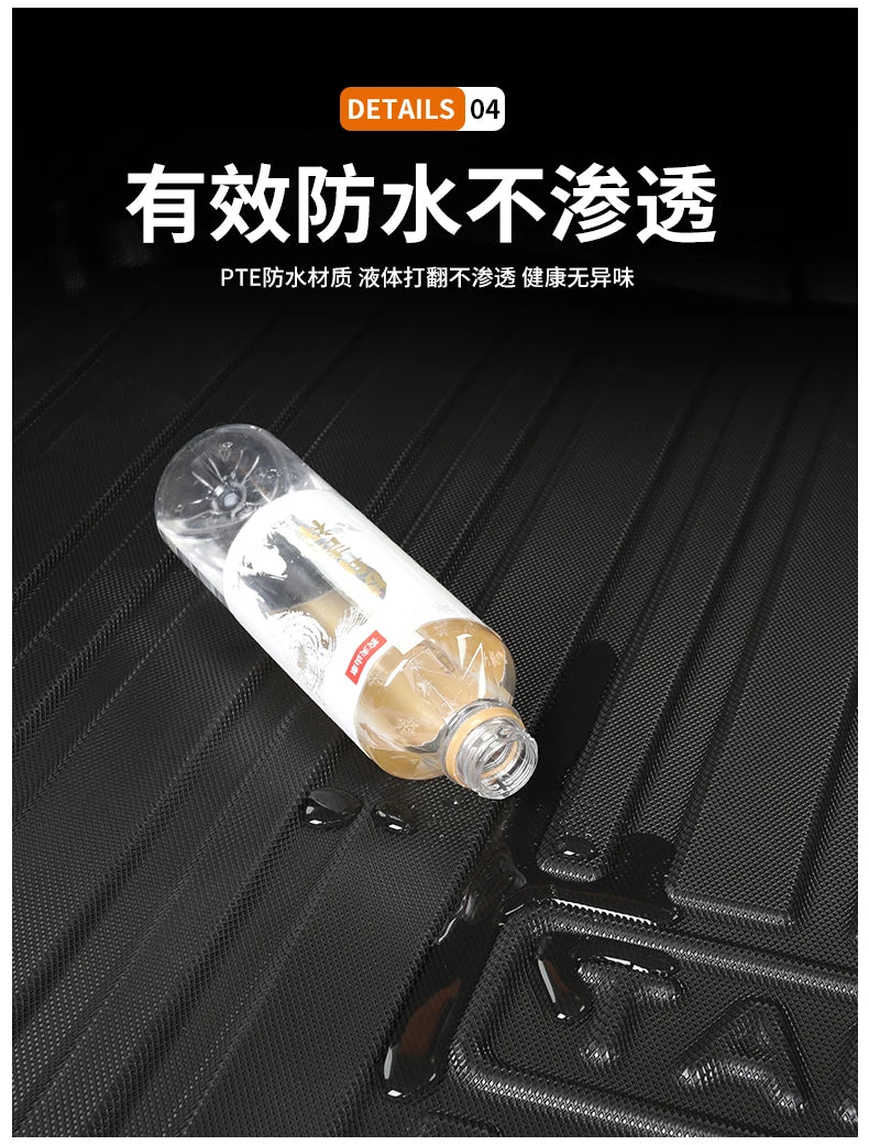 Rear Trunk Mats TPE Waterproof Cargo Liner Boot Lugguage Protective Pad For Great Wall Tank 500 Hi4-T Interior Accessories