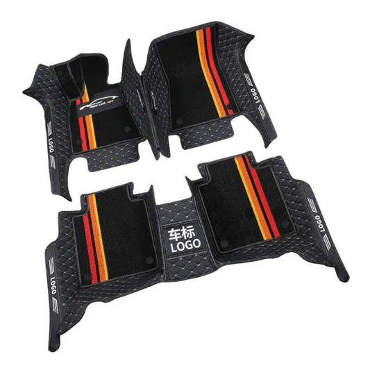 Alfombras Impermeables Dobles Hechas con cuero ecológico artificial ala medida exacta de cada automóvil 2 Filas de Alfombras 2 a 5 Asientos del Automóvil + ALFOMBRAS DE MALETERO O CAJUELA