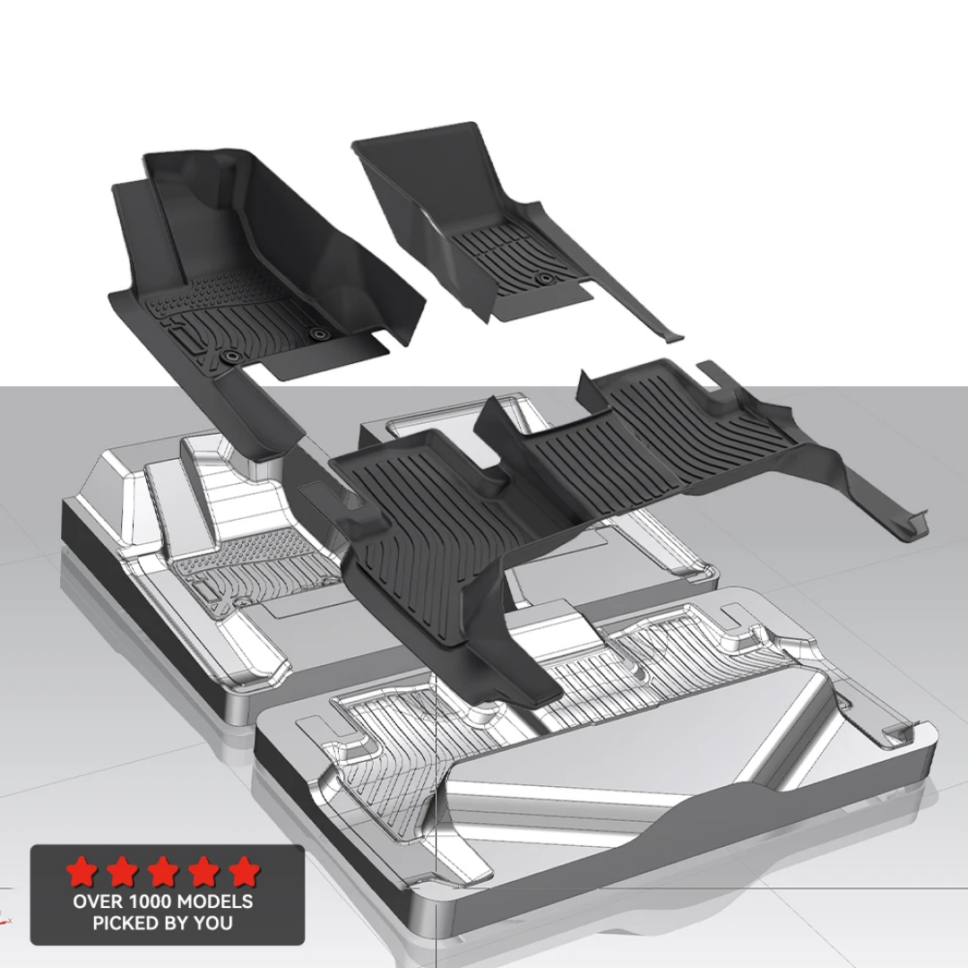 TPE Alfombras DOBLES TERMOPLÁSTIC ELASTOMER  Personalizadas TPE A Medida Exacta de tu Automóvil 7 a 9 Pasajeros 3 Filas Alfombras TPE (NO Incluye Alfombras de Maletero o Cajuela)