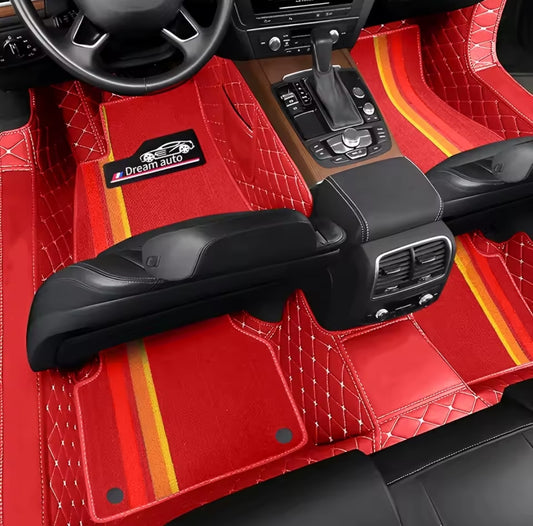 Alfombras Impermeables Dobles Hechas con cuero ecológico artificial ala medida exacta de cada automóvil 2 Filas de Alfombras 2 a 5 Asientos del Automóvil + ALFOMBRAS DE MALETERO O CAJUELA