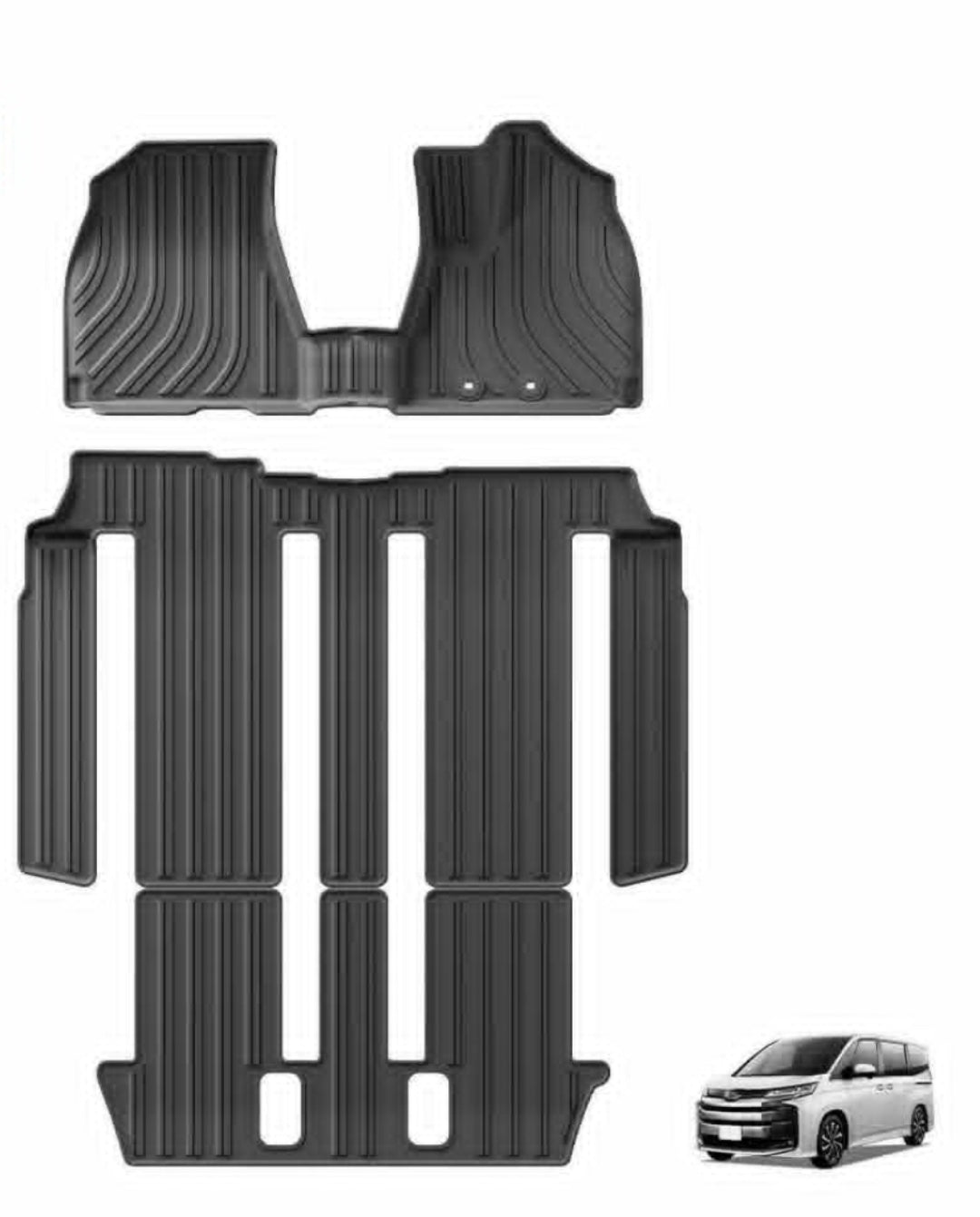 TPE Alfombras TERMOPLÁSTIC ELASTOMER  Personalizadas TPE A Medida Exacta de tu Automóvil 11 a 15 Pasajeros 3 Filas Alfombras TPE + Alfombras de Maletero o Cajuela