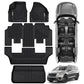 TPE Alfombras TERMOPLÁSTIC ELASTOMER  Personalizadas TPE A Medida Exacta de tu Automóvil 7 a 8 PASAJEROS 3 Filas Alfombras TPE + Alfombras de Maletero o Cajuela