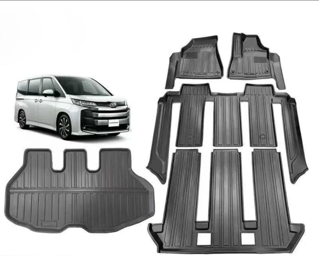 TPE Alfombras TERMOPLÁSTIC ELASTOMER  Personalizadas TPE A Medida Exacta de tu Automóvil 11 a 15 Pasajeros 3 Filas Alfombras TPE + Alfombras de Maletero o Cajuela