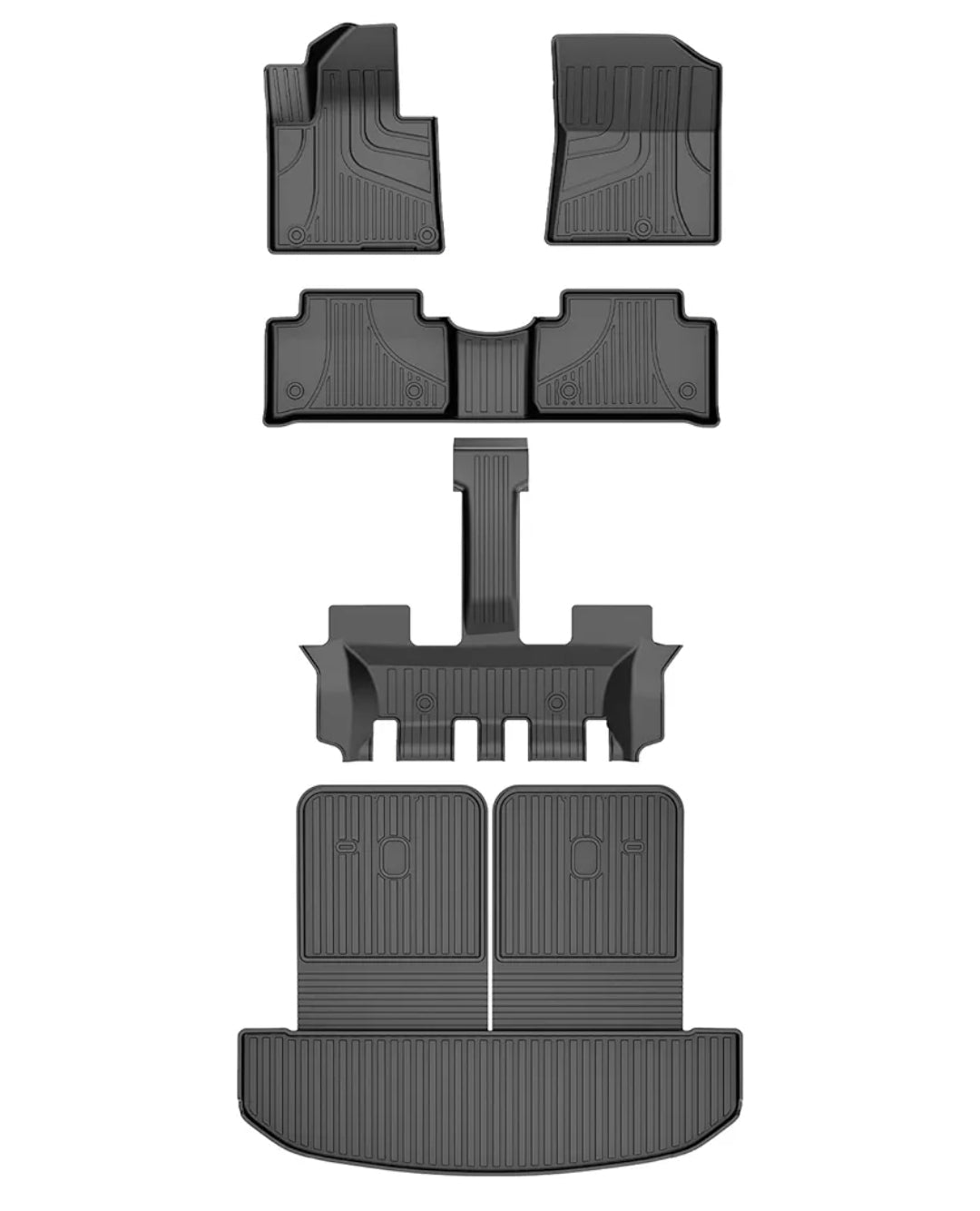 TPE Alfombras TERMOPLÁSTIC ELASTOMER  Personalizadas TPE A Medida Exacta de tu Automóvil 7 a 8 PASAJEROS 3 Filas Alfombras TPE + Alfombras de Maletero o Cajuela