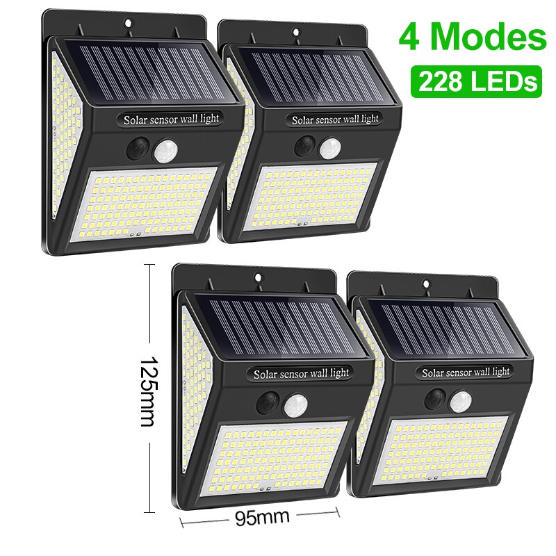 Lámpara solar LED de pared para jardín