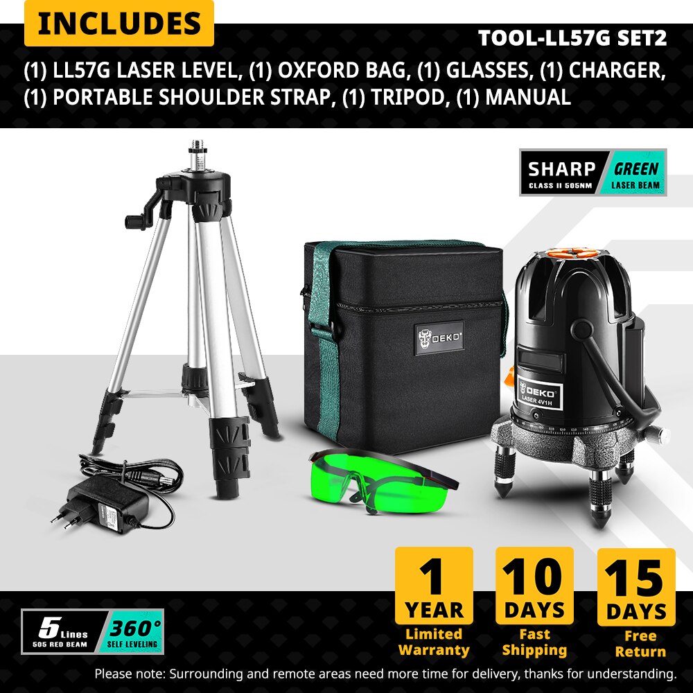 Nivel Láser Autonivelante con 6 Líneas y Puntos