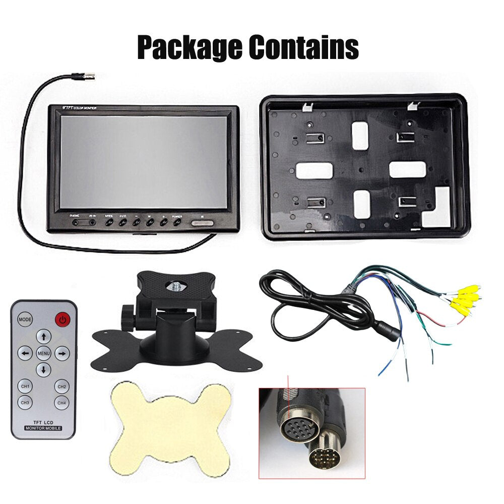 Monitor de seguridad CCTV con pantalla dividida LCD