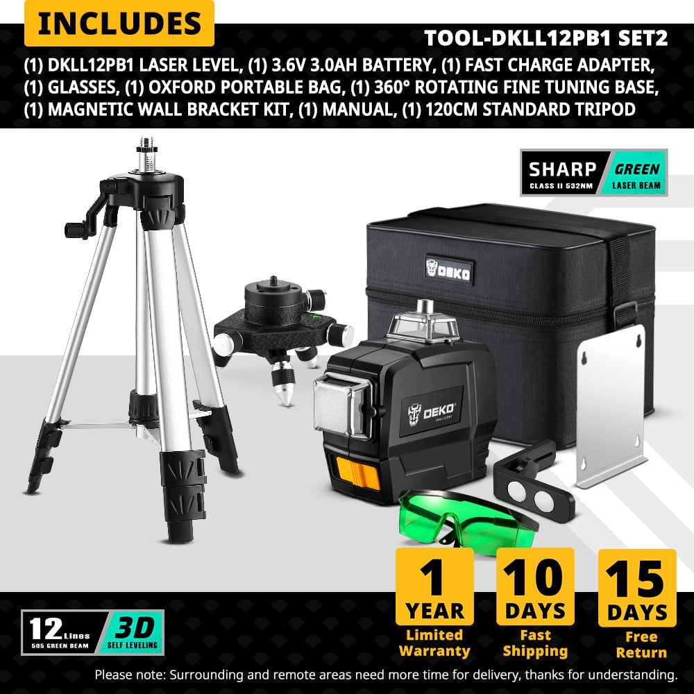 Láser verde 3D autonivelante automático