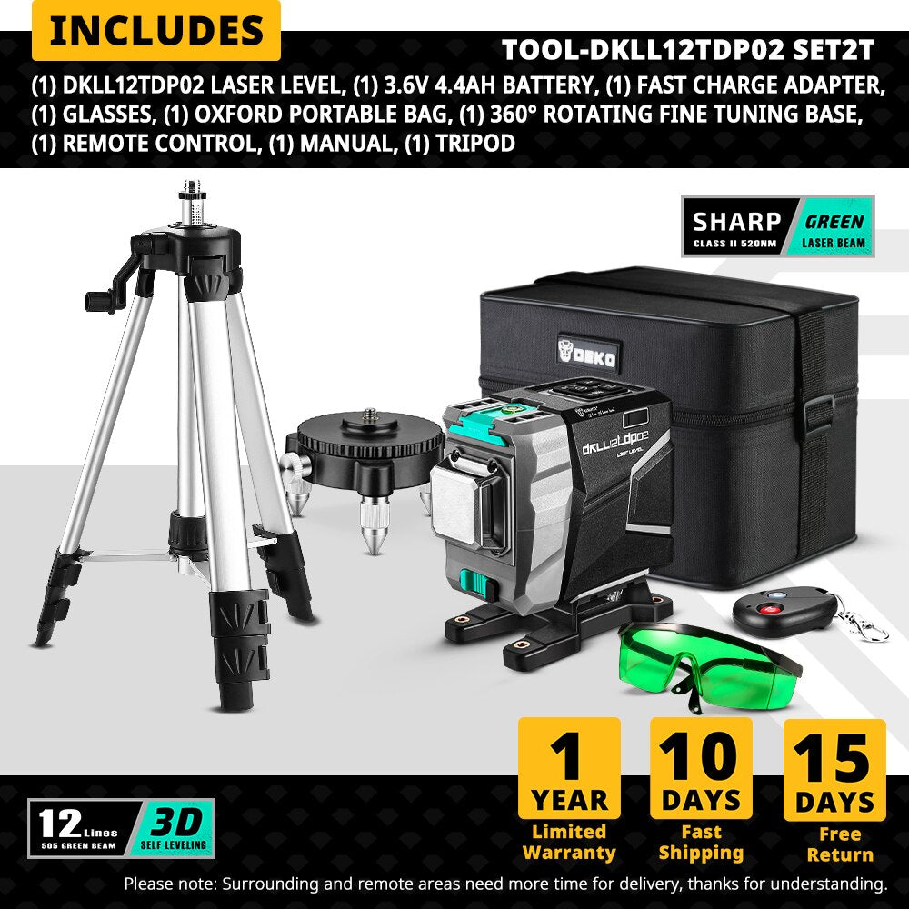 Láser verde 3D autonivelante automático