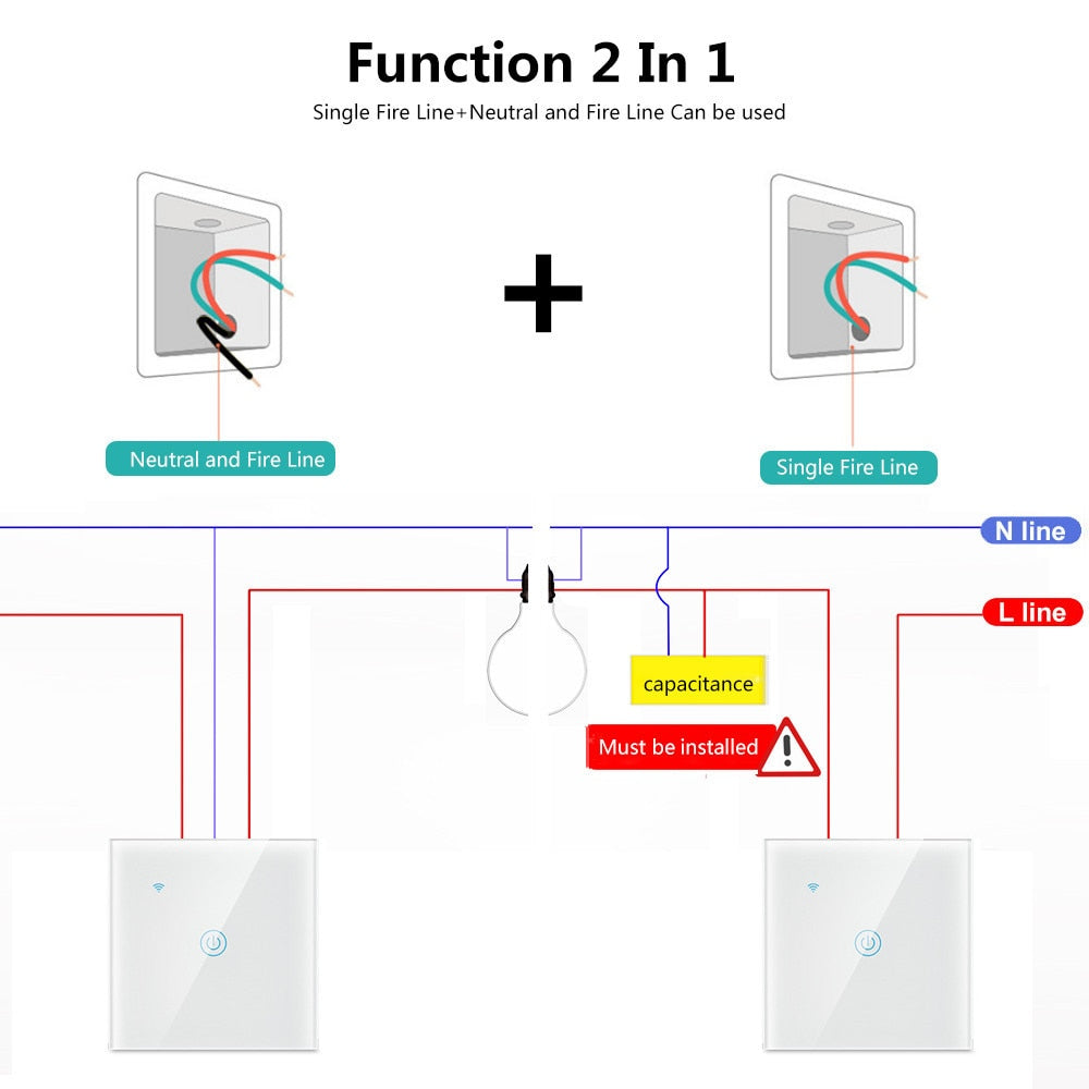 Interruptor de luz de pared inteligente WiFi