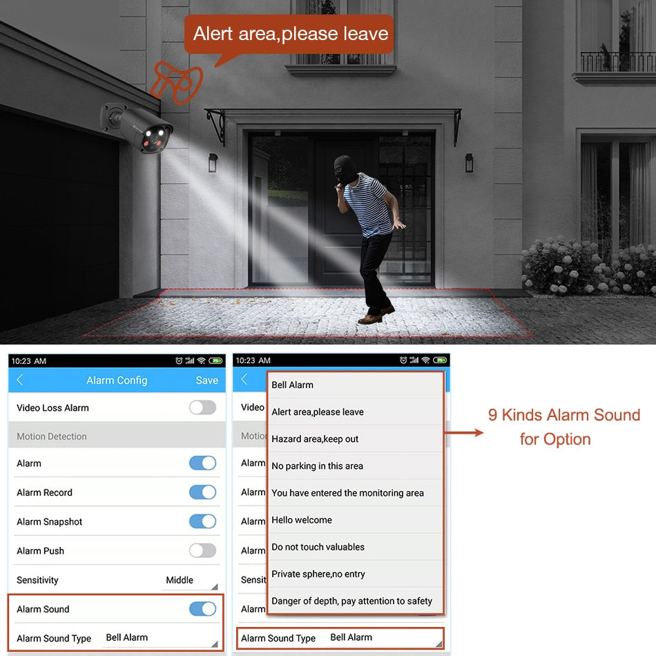 Equipo de circuito cerrado de televisión H.265 de 8 canales