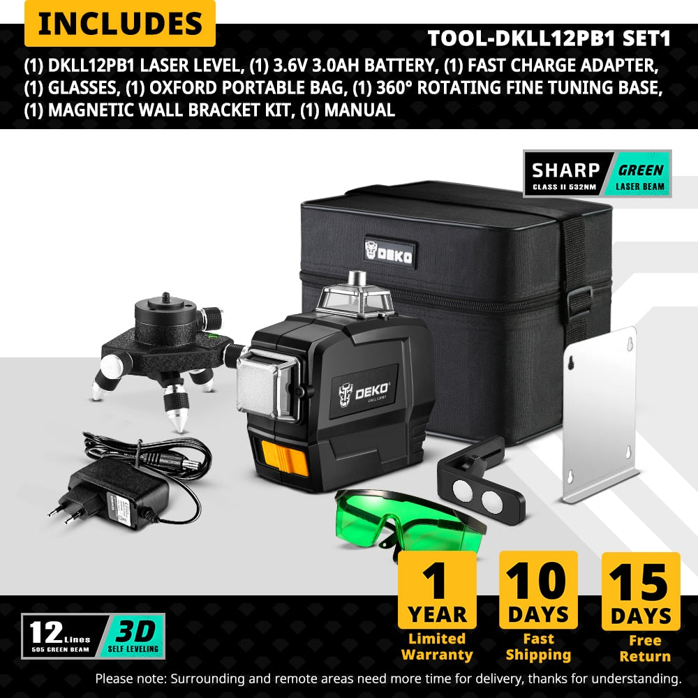 Láser verde 3D autonivelante automático