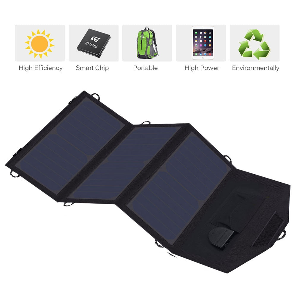 Panel de cargador solar impermeable de 21W