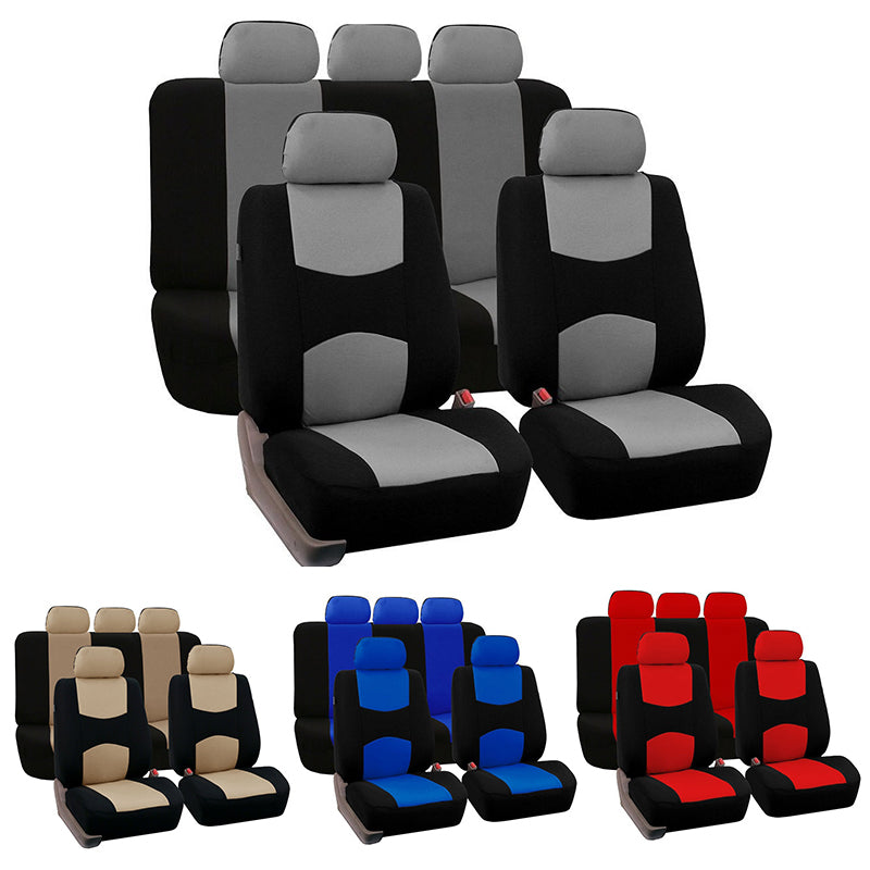 Juego de 9 fundas universales para asientos de coche en dos tonos