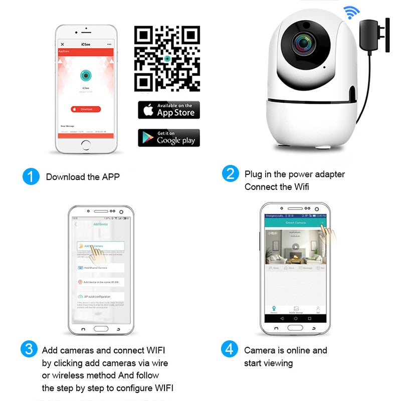 Cámara inteligente en la nube 1080P con seguimiento automático