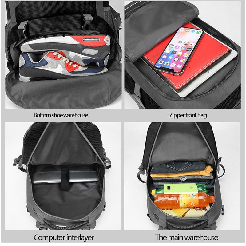 Mochila Camping con Detalle Reflectante