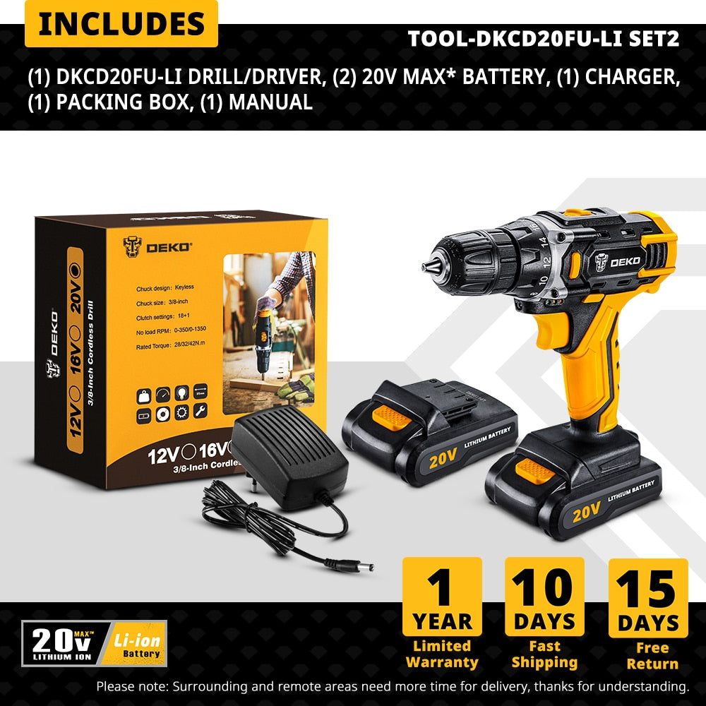 Taladro Eléctrico Recargable 20 V