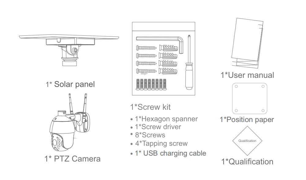 Cámara exterior inteligente con panel solar