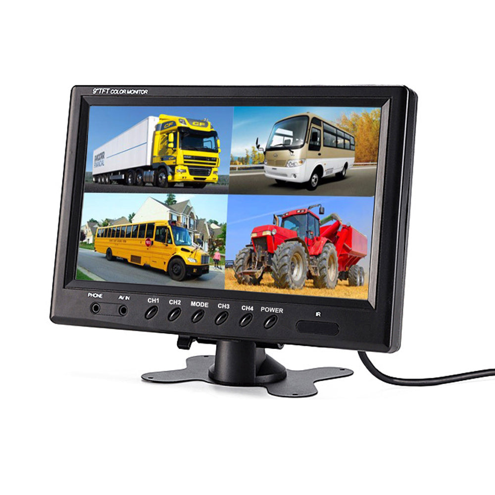 Monitor de seguridad CCTV con pantalla dividida LCD