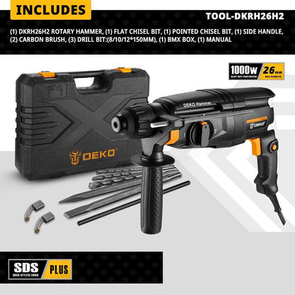 Rotomartillo eléctrico universal con brocas