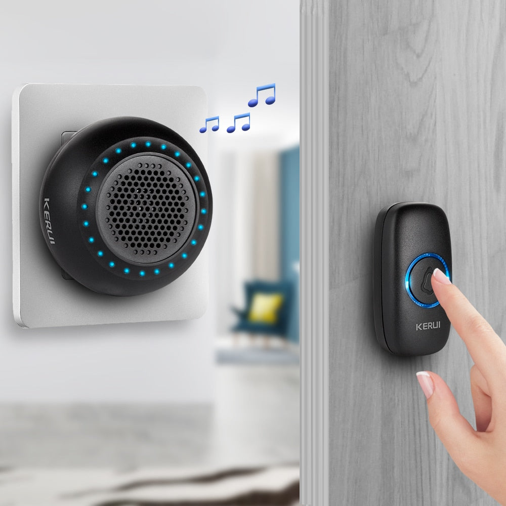 Kit de timbre inalámbrico LED colorido con botón táctil