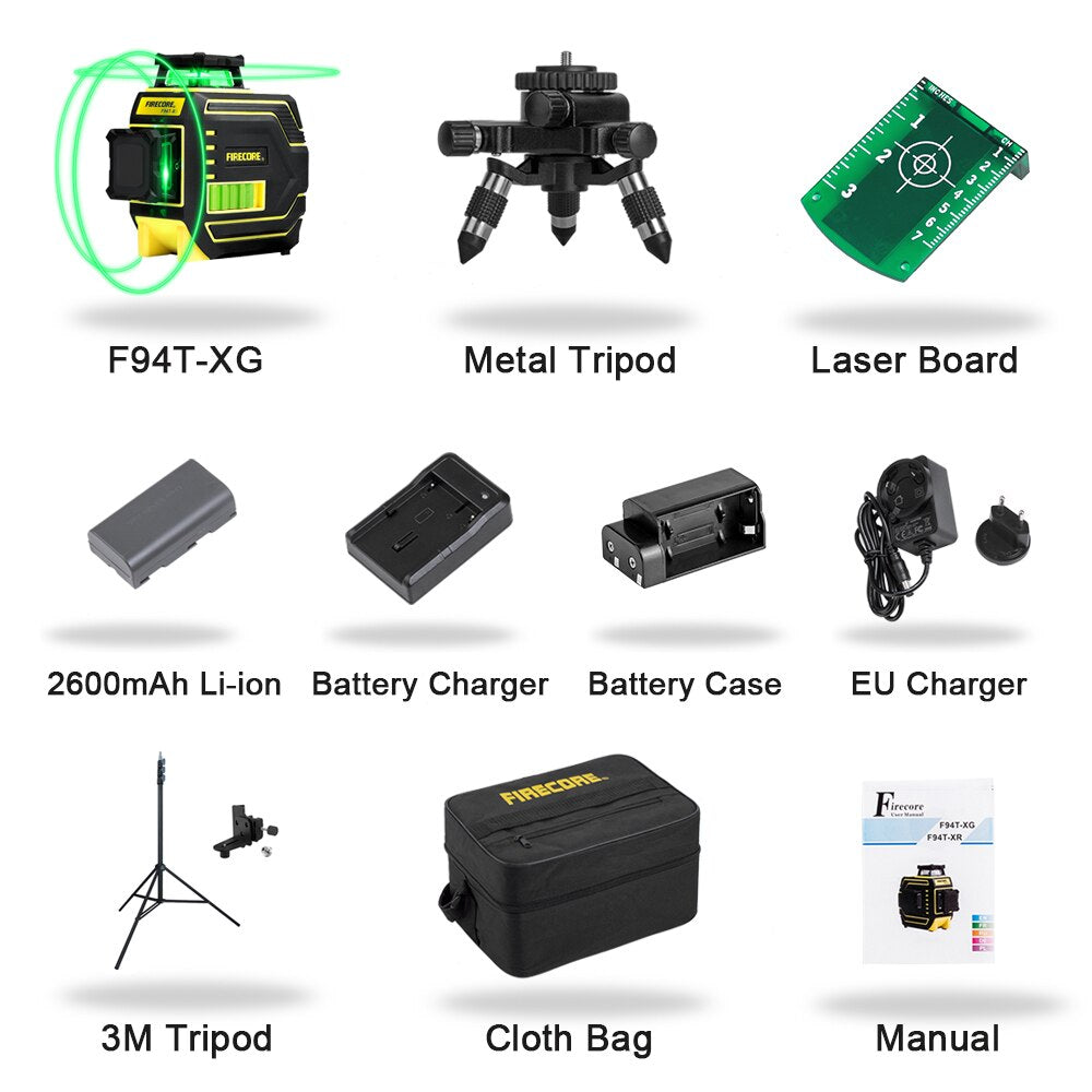 Nivel láser verde 3D