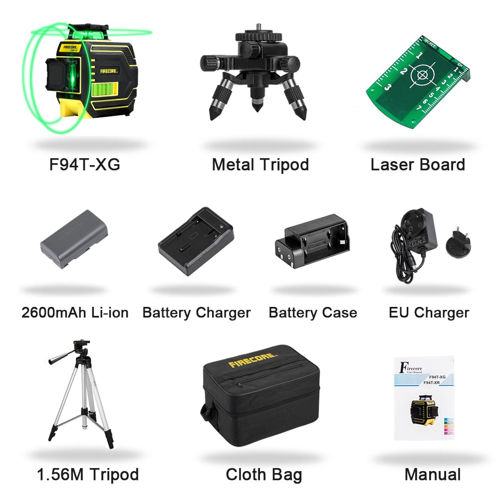 Nivel láser verde 3D