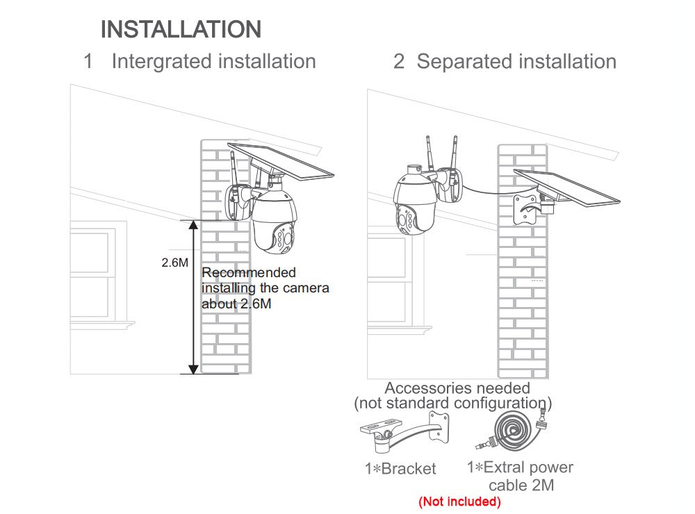 Cámara exterior inteligente con panel solar