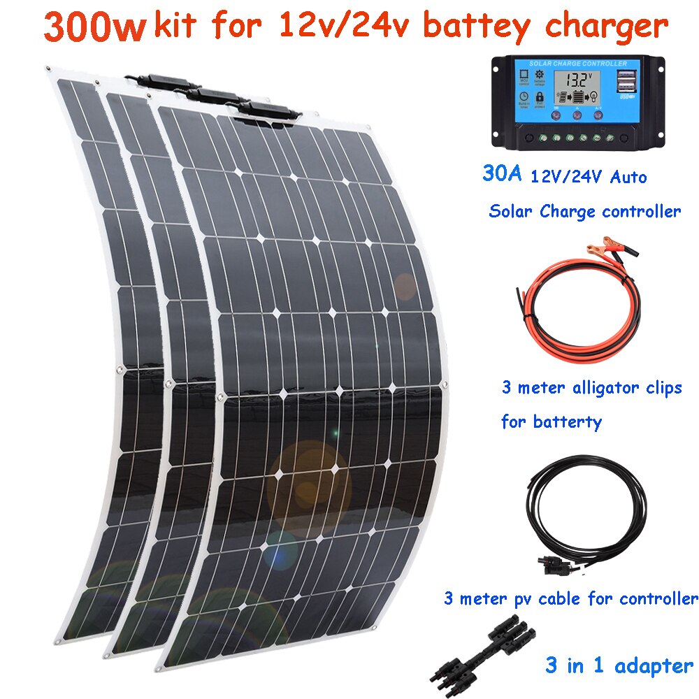 Panel solar portátil de 100W para jardín